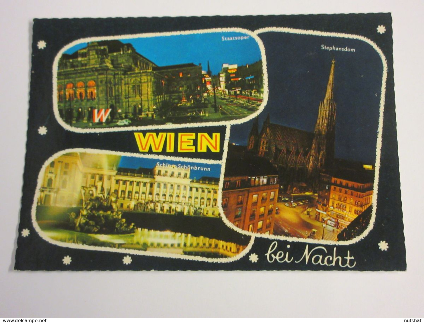 CP CARTE POSTALE AUTRICHE VIENNE VUES DIVERSES De NUIT - Ecrite - Sonstige & Ohne Zuordnung