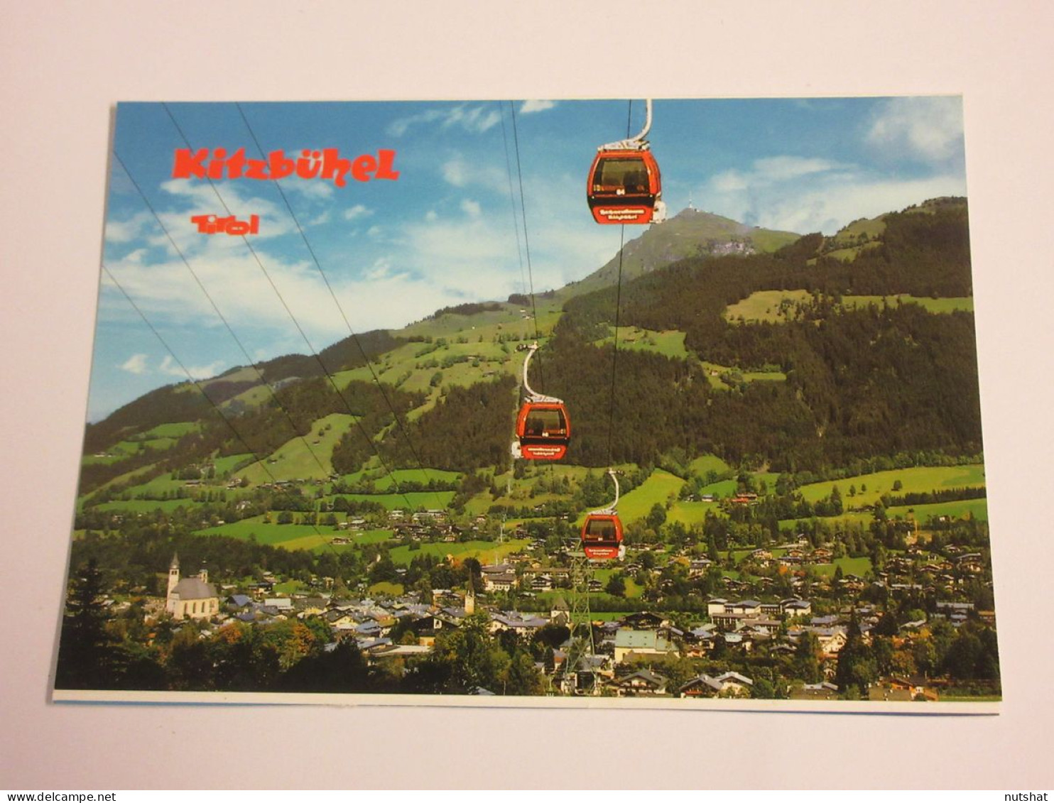 CP CARTE POSTALE AUTRICHE TYROL KITZBUHEL VUE AERIENNE TELECABINE - Vierge - Kitzbühel