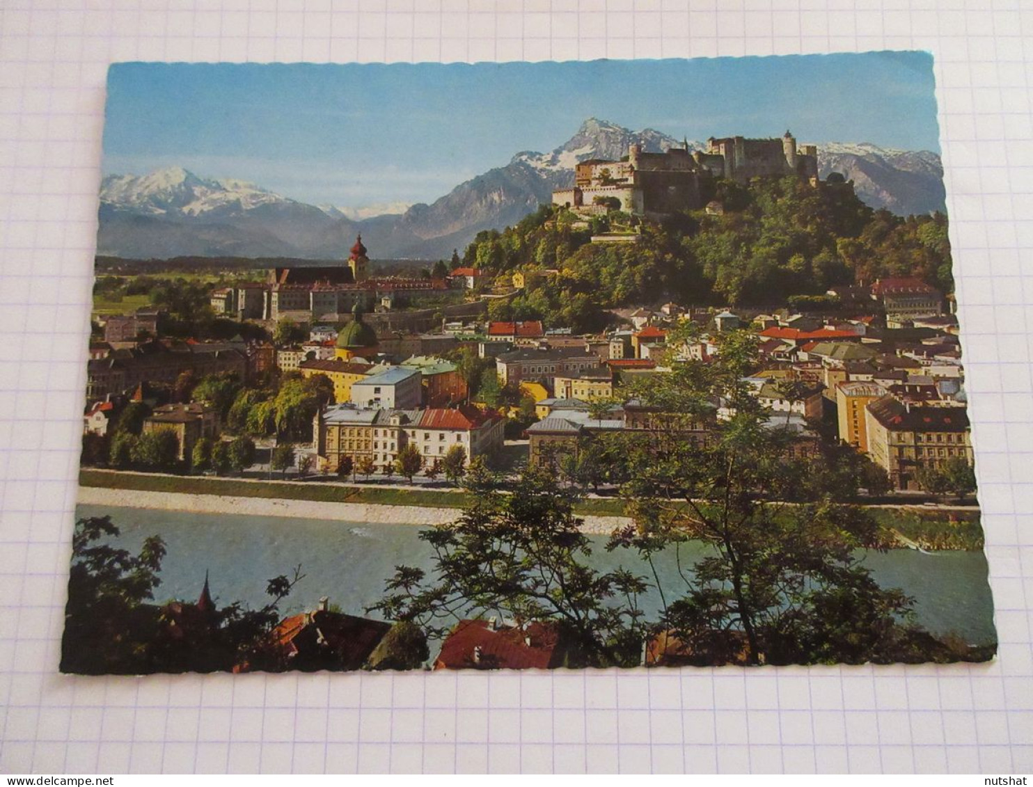 CP CARTE POSTALE AUTRICHE SALZBOURG VUE GENERALE Avec CHATEAU - Ecrite En 1974   - Salzburg Stadt