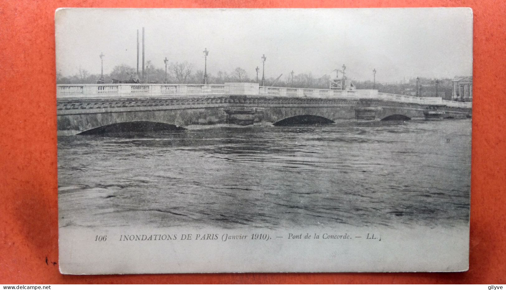 CPA (75) Inondations De Paris.1910. Le Pont De La Concorde.   (7A.852) - Paris Flood, 1910