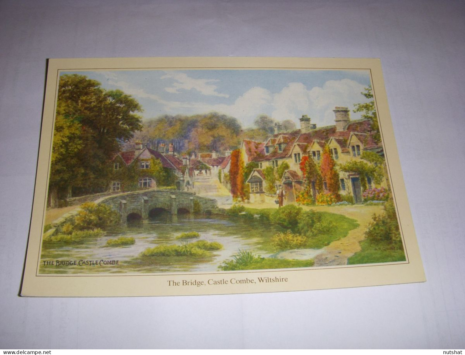 CP CARTE POSTALE ANGLETERRE WILTSHIRE The BRIDGE CASTLE COMBE - QUINTON - ECRITE - Sonstige & Ohne Zuordnung