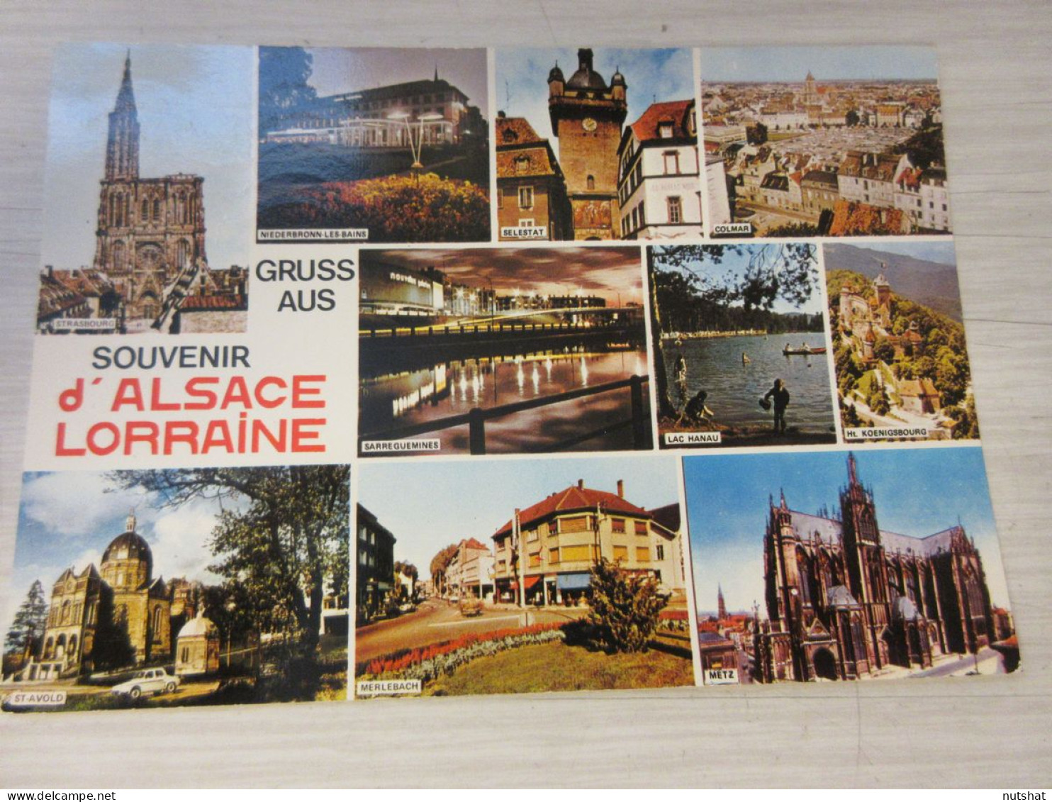 CP CARTE POSTALE ALSACE LORRAINE VUES DIVERSES STRASBOURG METZ SELESTAT COLMAR    - Alsace