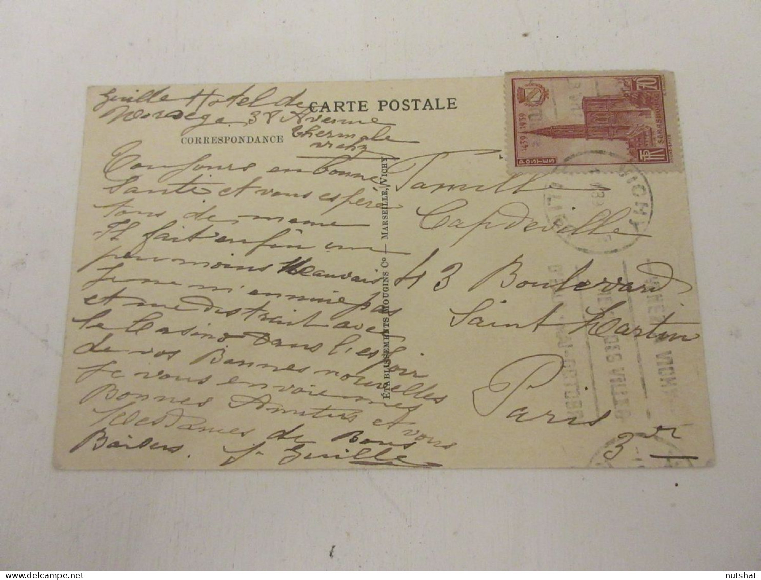 CP CARTE POSTALE ALLIER VICHY Le GRAND CASINO - Ecrite - Vichy