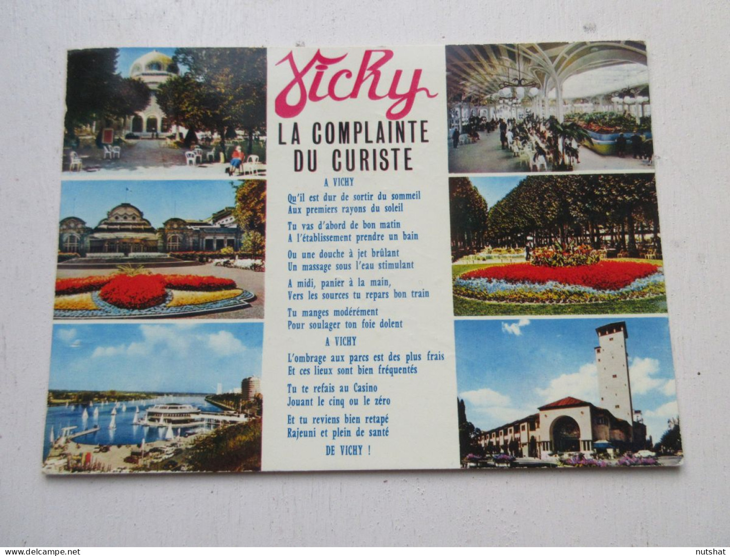 CP CARTE POSTALE ALLIER VICHY La COMPLAINTE Du CURISTE VUES DIVERSES             - Vichy