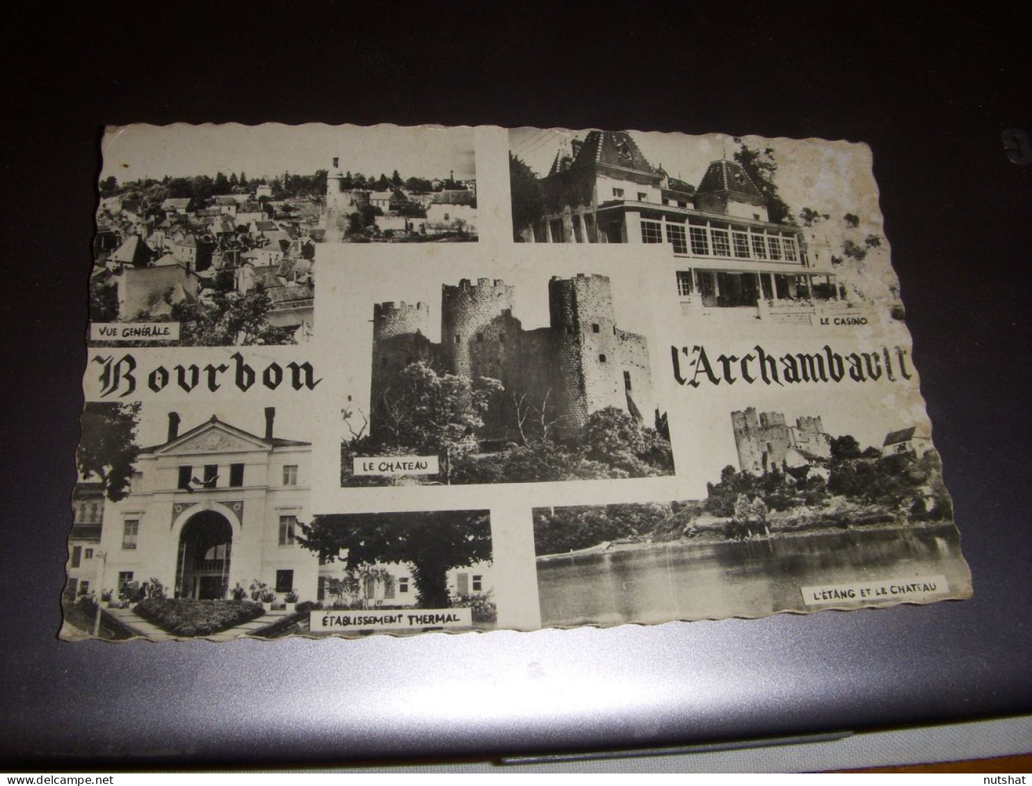 CP CARTE POSTALE ALLIER BOURBON L'ARCHAMBAULT CASINO ETANG CHATEAU - ECRITE - Vichy