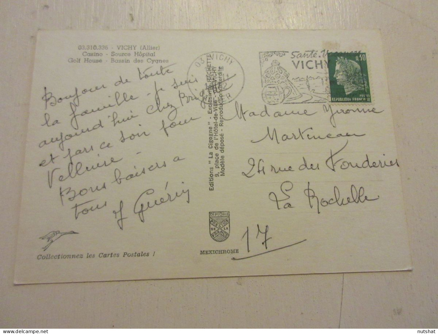 CP CARTE POSTALE ALLIER VICHY CASINO SOURCE HOPITAL GOLF HOUSE BASSIN Des CYGNES - Vichy