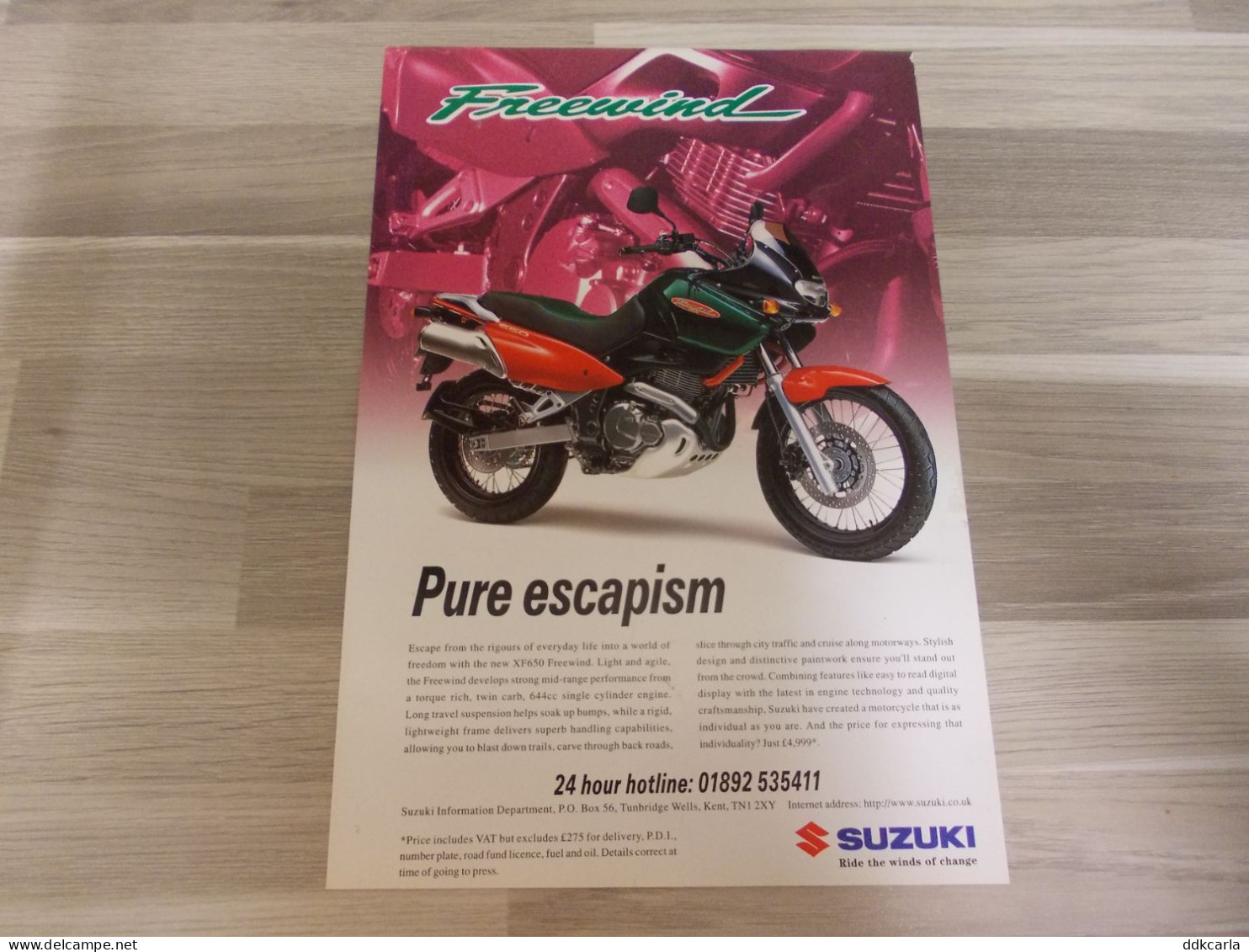 Reclame Advertentie Uit Oud Tijdschrift 1997 - Suzuki XF650 Freewind - Publicités