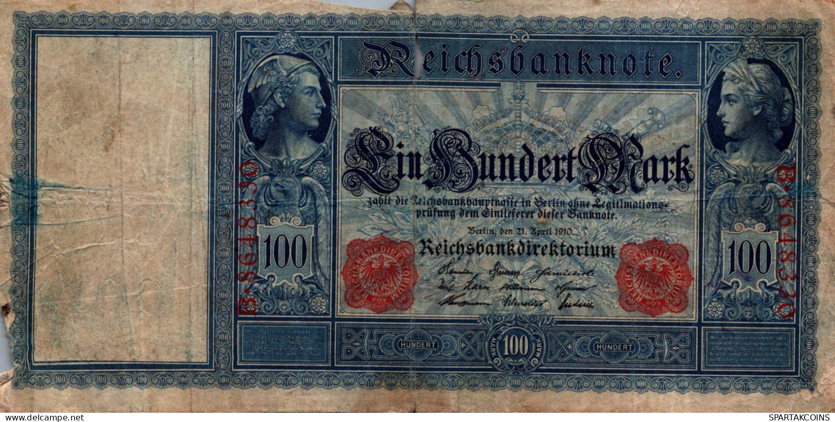 100 MARK 1910 DEUTSCHLAND Papiergeld Banknote #PL228 - Lokale Ausgaben