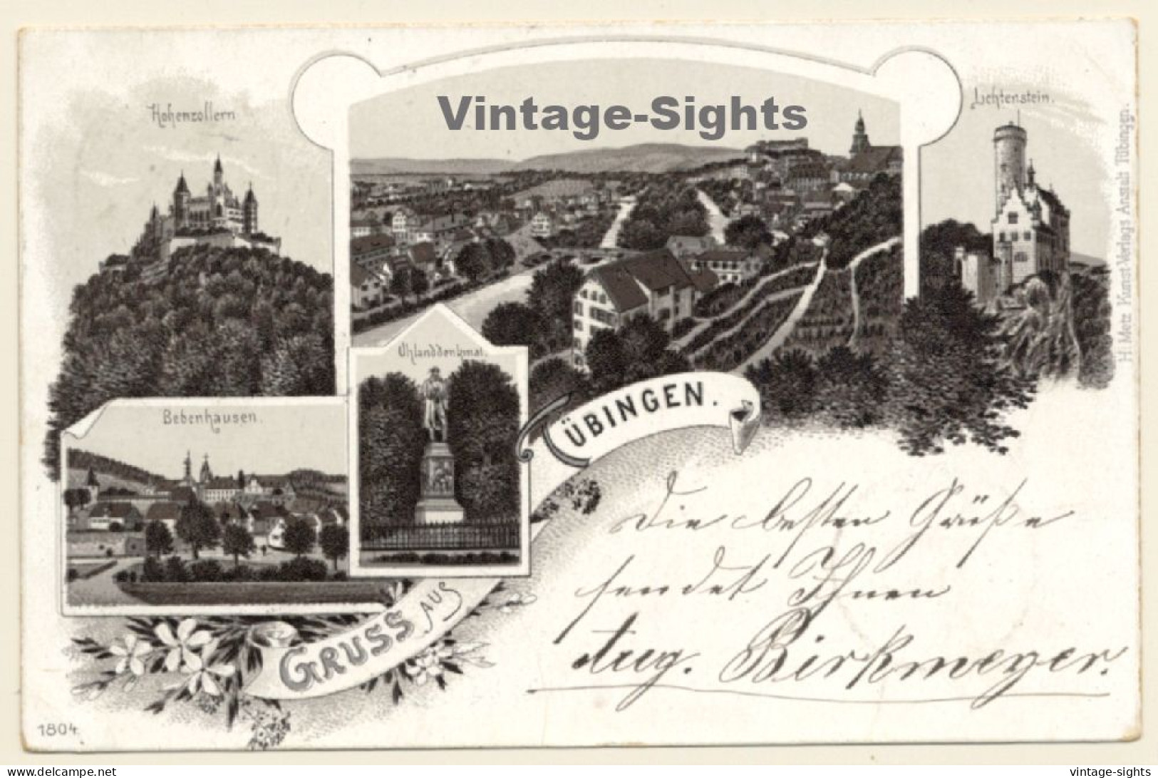 Tübingen: Bebenhausen - Hohenzollern - Lichtenstein (Vintage PC Litho 1898) - Tuebingen