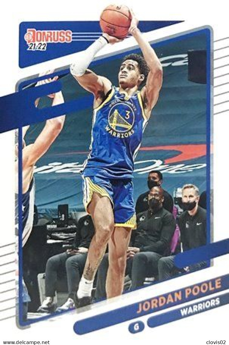 13 Jordan Poole - Golden State Warriors - Carte Panini NBA Donruss 2021-2022 - Autres & Non Classés