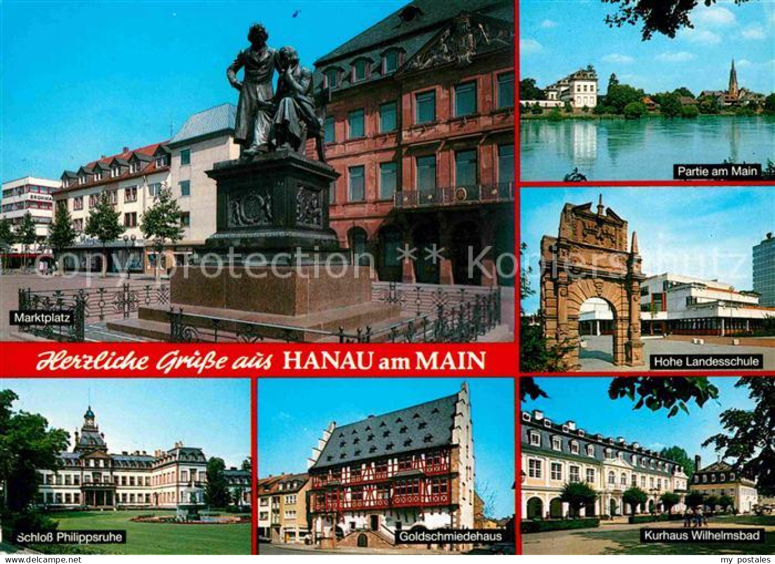 72720642 Hanau Main Marktplatz Schloss Philippsruh Goldschmiedehaus Kurhaus Wilh - Hanau