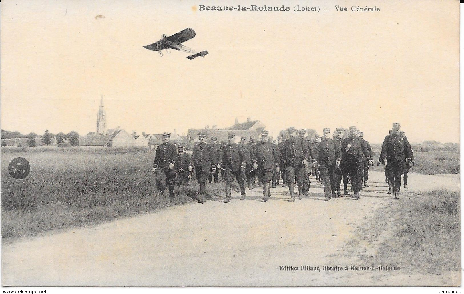 45 - BEAUNE LA ROLANDE - Groupe D'officiers, Militaires - Vue Générale - Beaune-la-Rolande