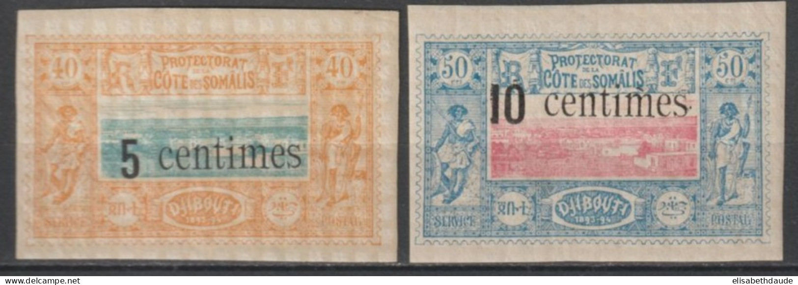 COTE DES SOMALIS - 1902 - YVERT N°28/29 * MH - COTE = 52 EUR. - Neufs