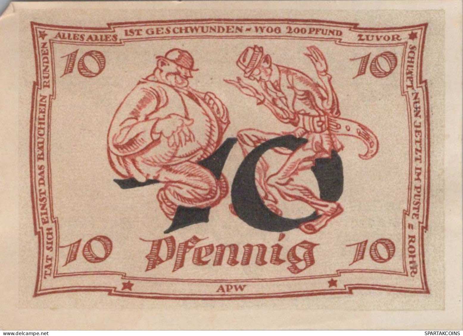 10 PFENNIG 1921 Stadt ARNSTADT Thuringia DEUTSCHLAND Notgeld Banknote #PF474 - [11] Emissions Locales