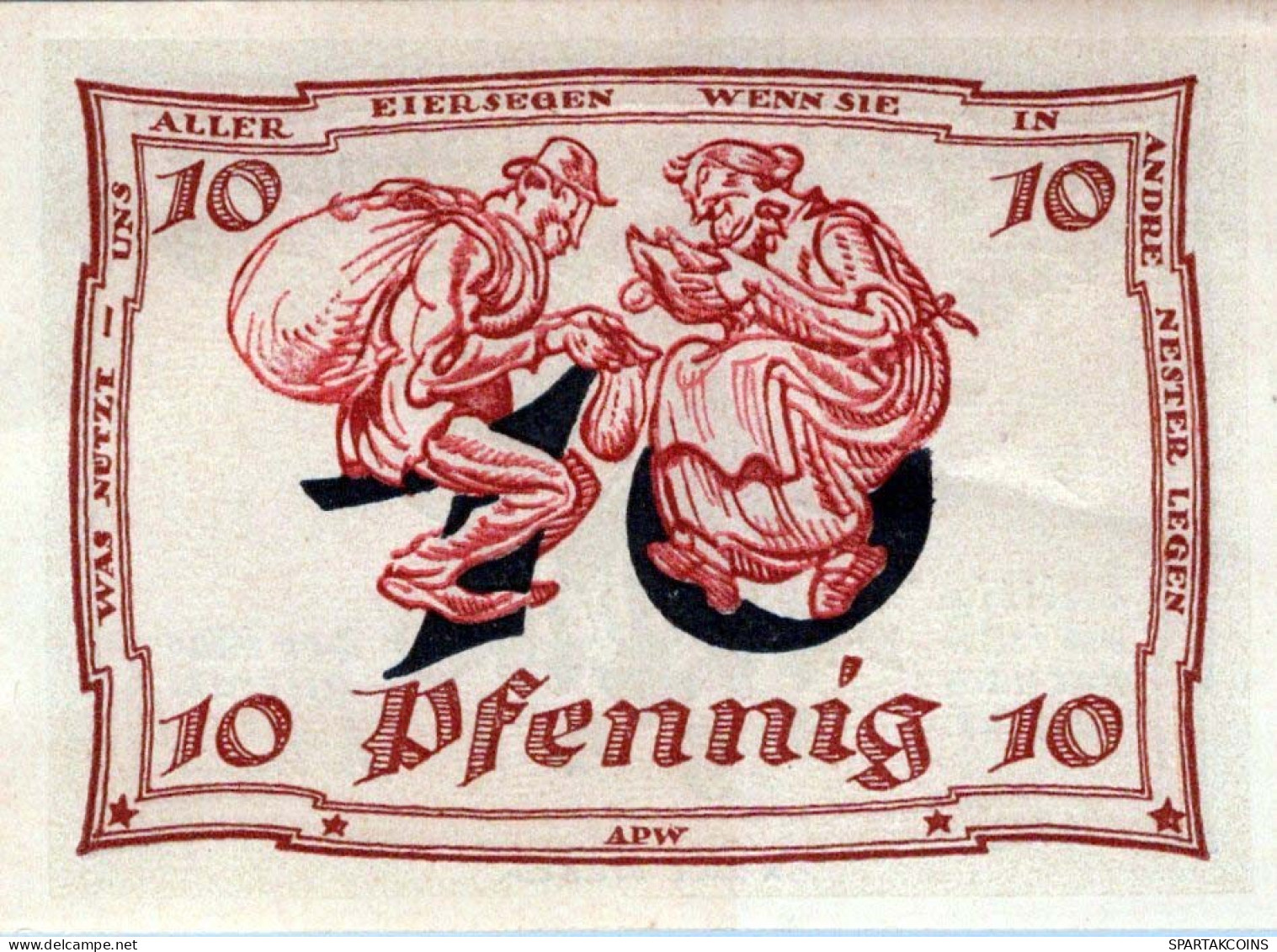 10 PFENNIG 1921 Stadt ARNSTADT Thuringia DEUTSCHLAND Notgeld Banknote #PF390 - [11] Emissions Locales