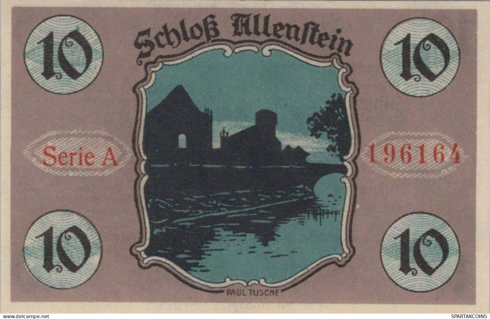 10 PFENNIG 1921 Stadt ALLENSTEIN East PRUSSLAND UNC DEUTSCHLAND Notgeld #PH133 - [11] Local Banknote Issues