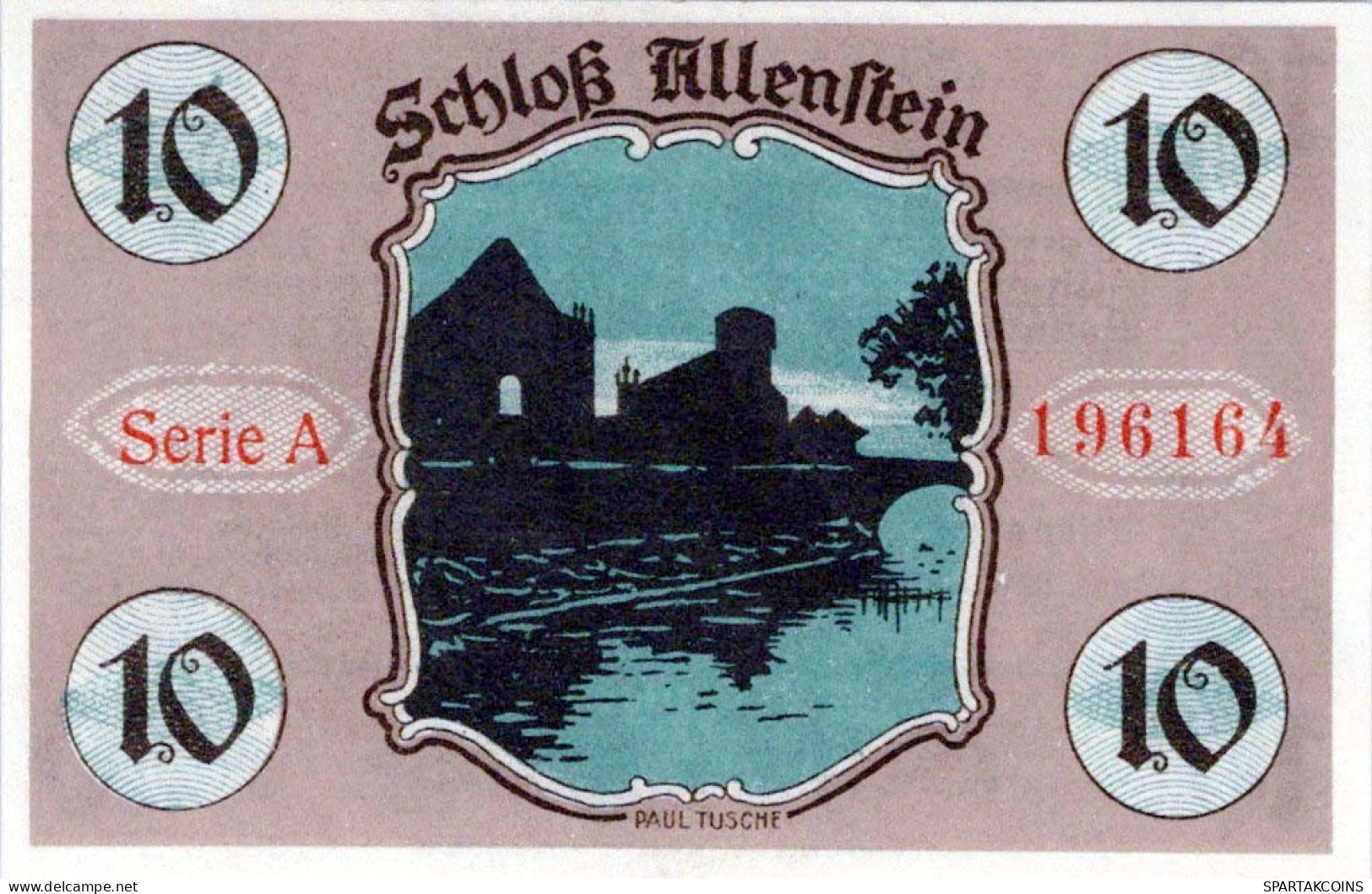 10 PFENNIG 1921 Stadt ALLENSTEIN East PRUSSLAND UNC DEUTSCHLAND Notgeld #PH133 - [11] Local Banknote Issues