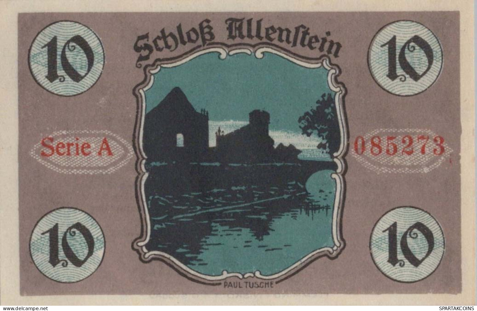 10 PFENNIG 1921 Stadt ALLENSTEIN East PRUSSLAND UNC DEUTSCHLAND Notgeld #PA015 - [11] Emissions Locales