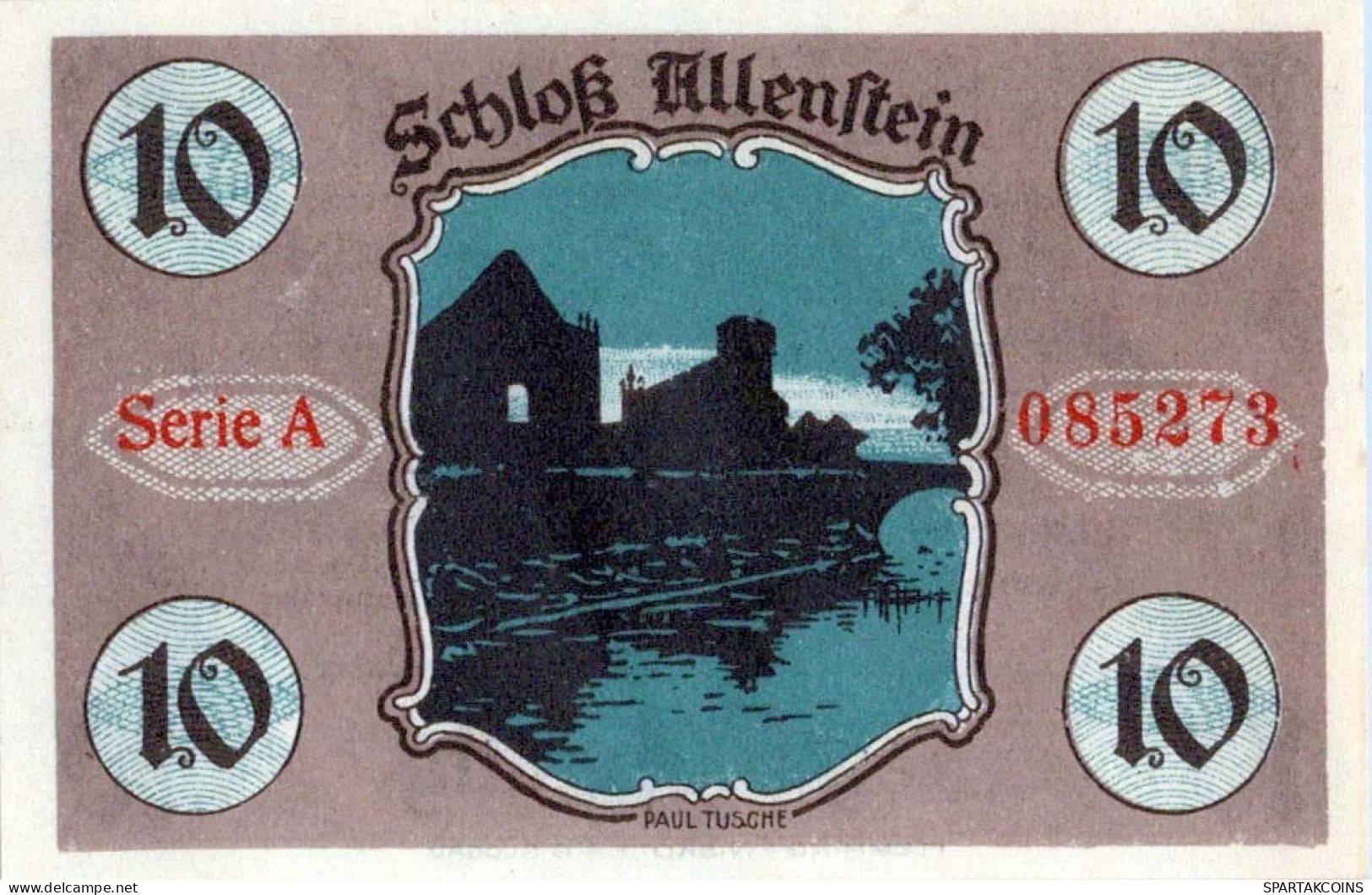 10 PFENNIG 1921 Stadt ALLENSTEIN East PRUSSLAND UNC DEUTSCHLAND Notgeld #PA015 - [11] Local Banknote Issues