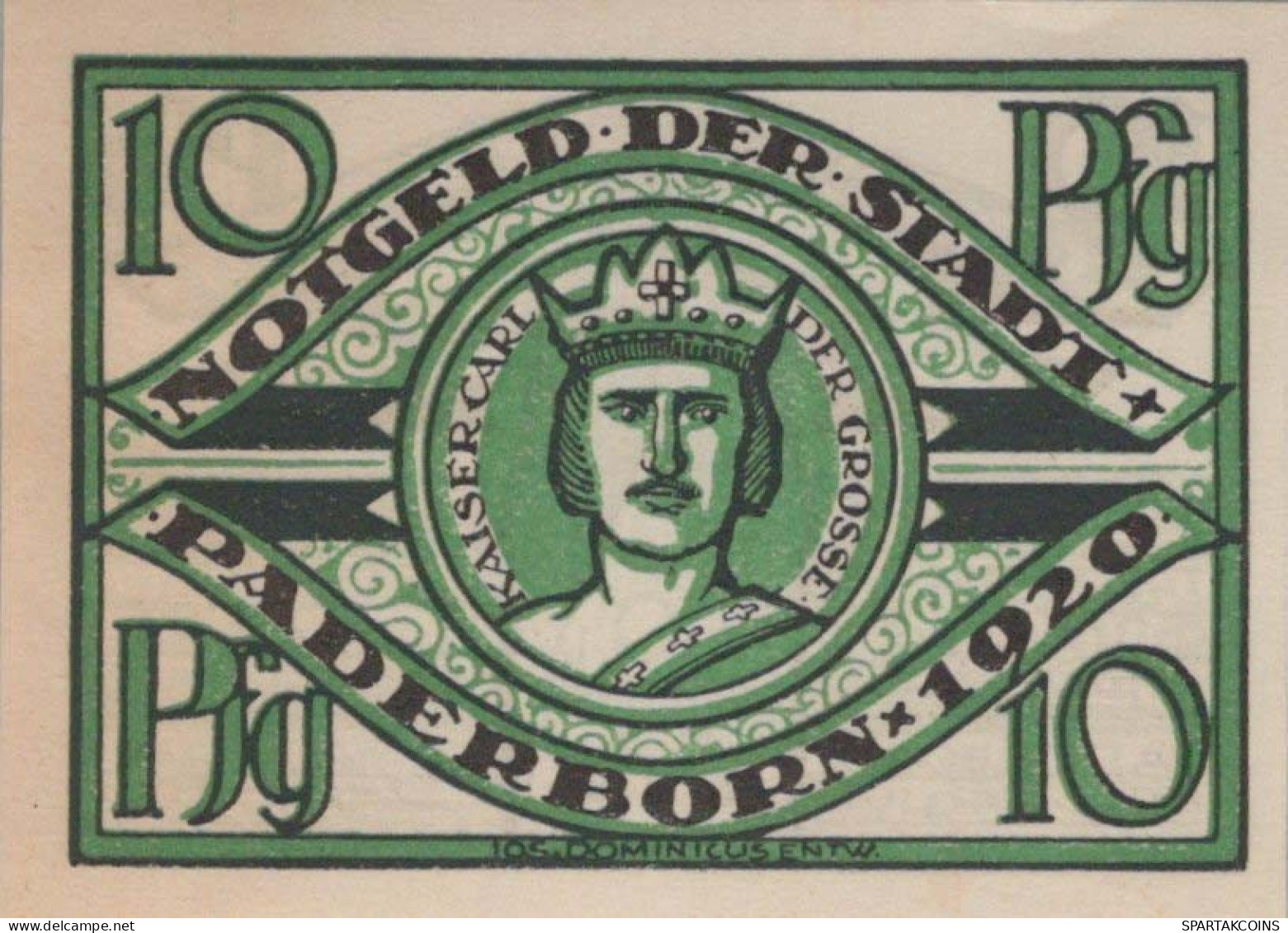 10 PFENNIG 1920 Stadt PADERBORN Westphalia DEUTSCHLAND Notgeld Banknote #PF887 - [11] Emissions Locales