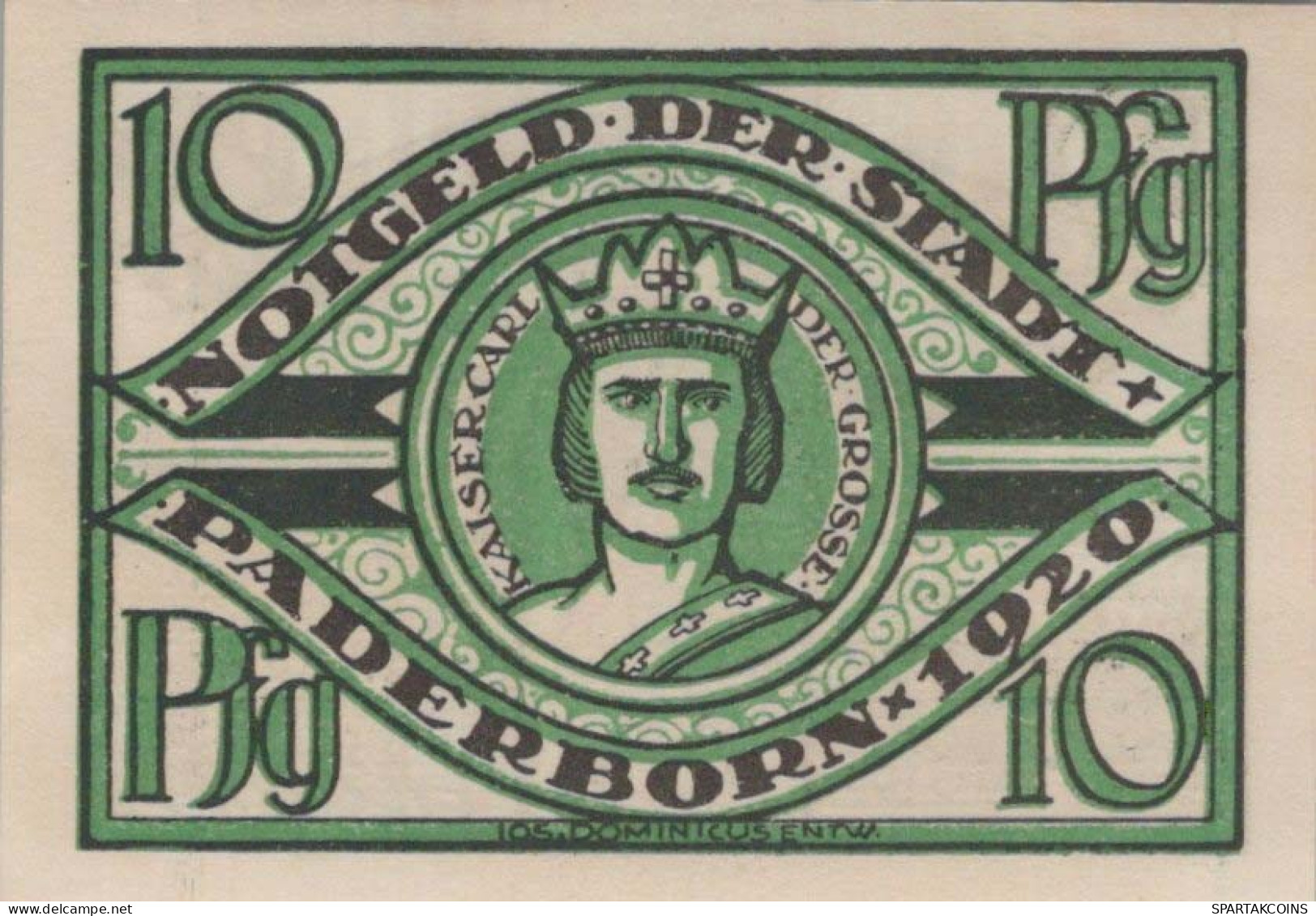 10 PFENNIG 1920 Stadt PADERBORN Westphalia UNC DEUTSCHLAND Notgeld #PI135 - [11] Local Banknote Issues