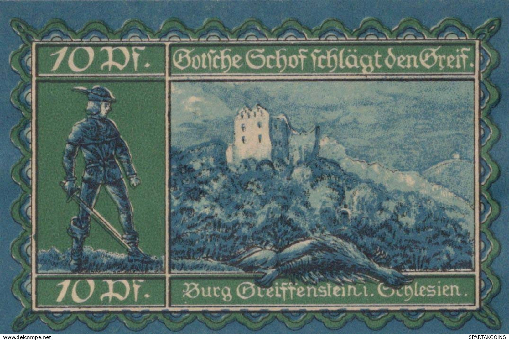 10 PFENNIG 1920 Stadt GREIFFENBERG Niedrigeren Silesia UNC DEUTSCHLAND Notgeld #PI620 - [11] Local Banknote Issues