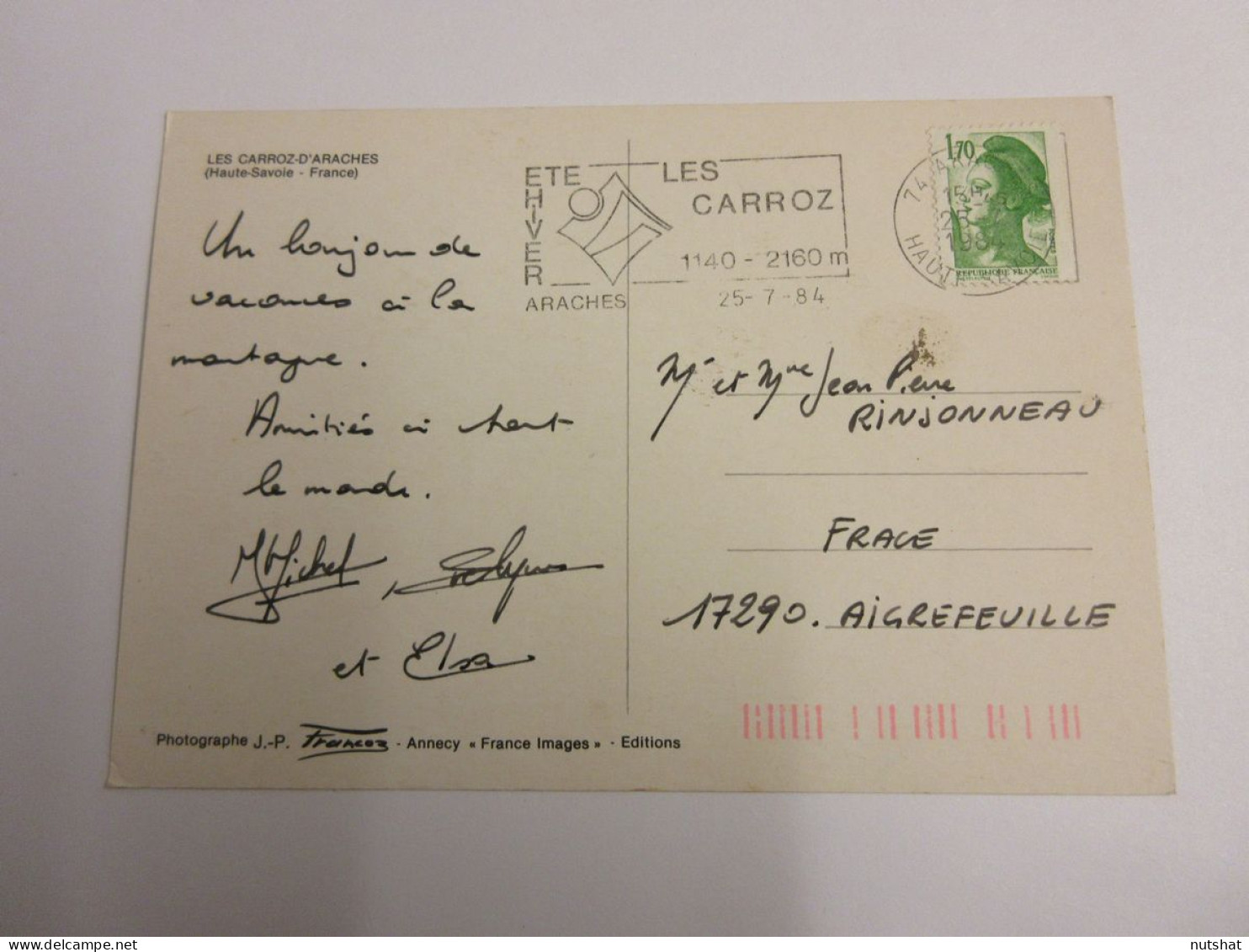 CP CARTE POSTALE HAUTE SAVOIE Les CARROZ D'ARACHES - Ecrite En 1984 - Altri & Non Classificati