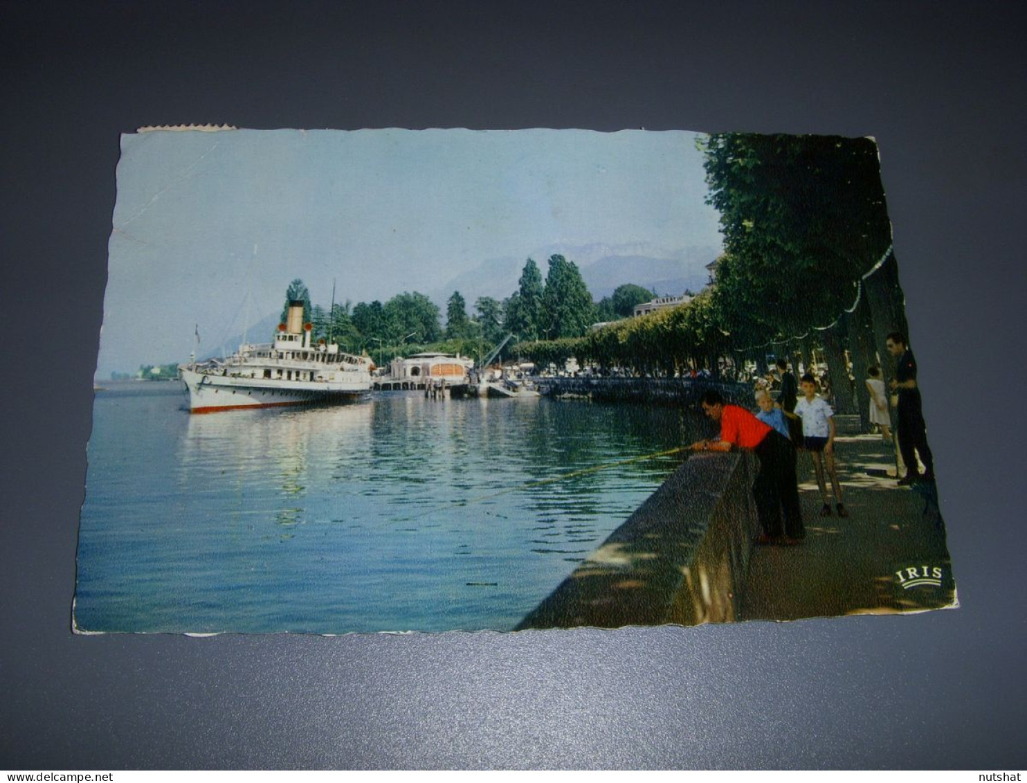 CP CARTE POSTALE HAUTE SAVOIE EVIAN DEBARCADERE QUAIS MEMISES - Ecrite En 1961 - Evian-les-Bains