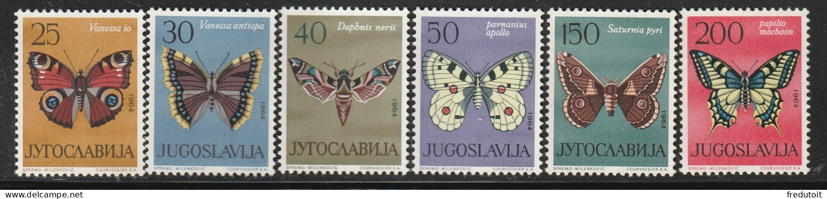 YOUGOSLAVIE- N°966/71 ** (1964) Papillons - Nuovi