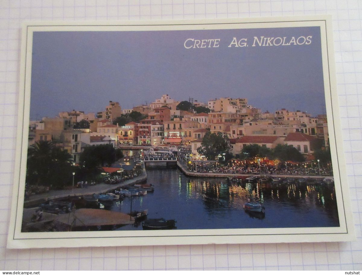 CP CARTE POSTALE GRECE CRETE AGIOS NIKOLAOS - Ecrite En 1996. Timbree Au Verso. - Griechenland