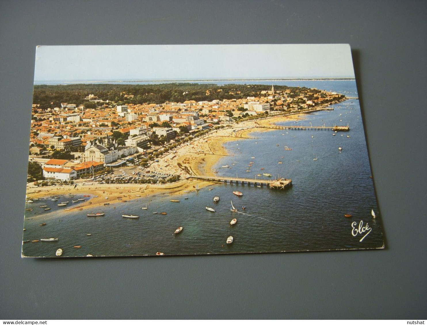 CP CARTE POSTALE GIRONDE ARCACHON GRANDE PLAGE CASINO Les 2 JETEES - Ecrite 1975 - Arcachon