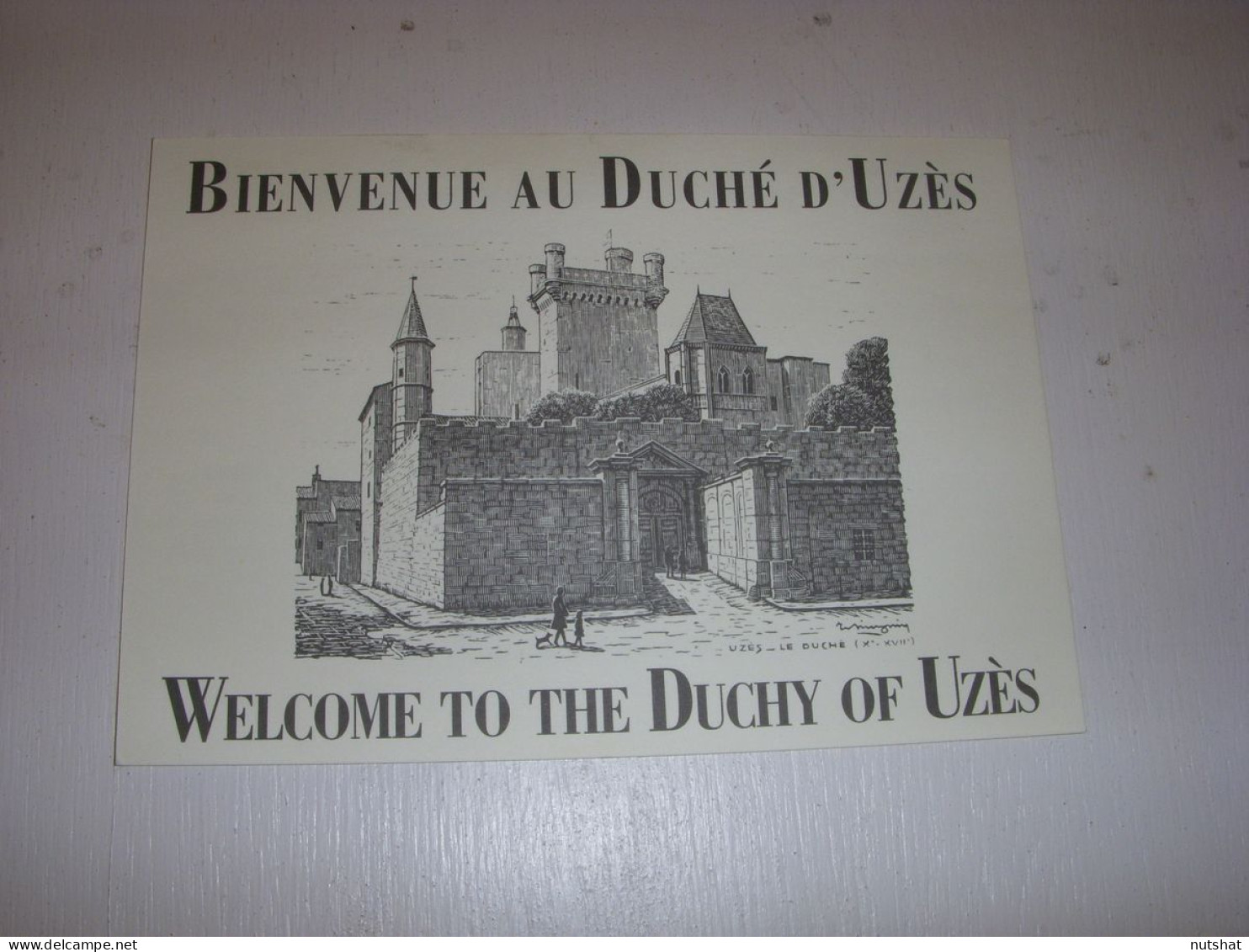 CP CARTE POSTALE GARD UZES Le CHATEAU DEROULEMENT VISITE - Ecrite - Uzès