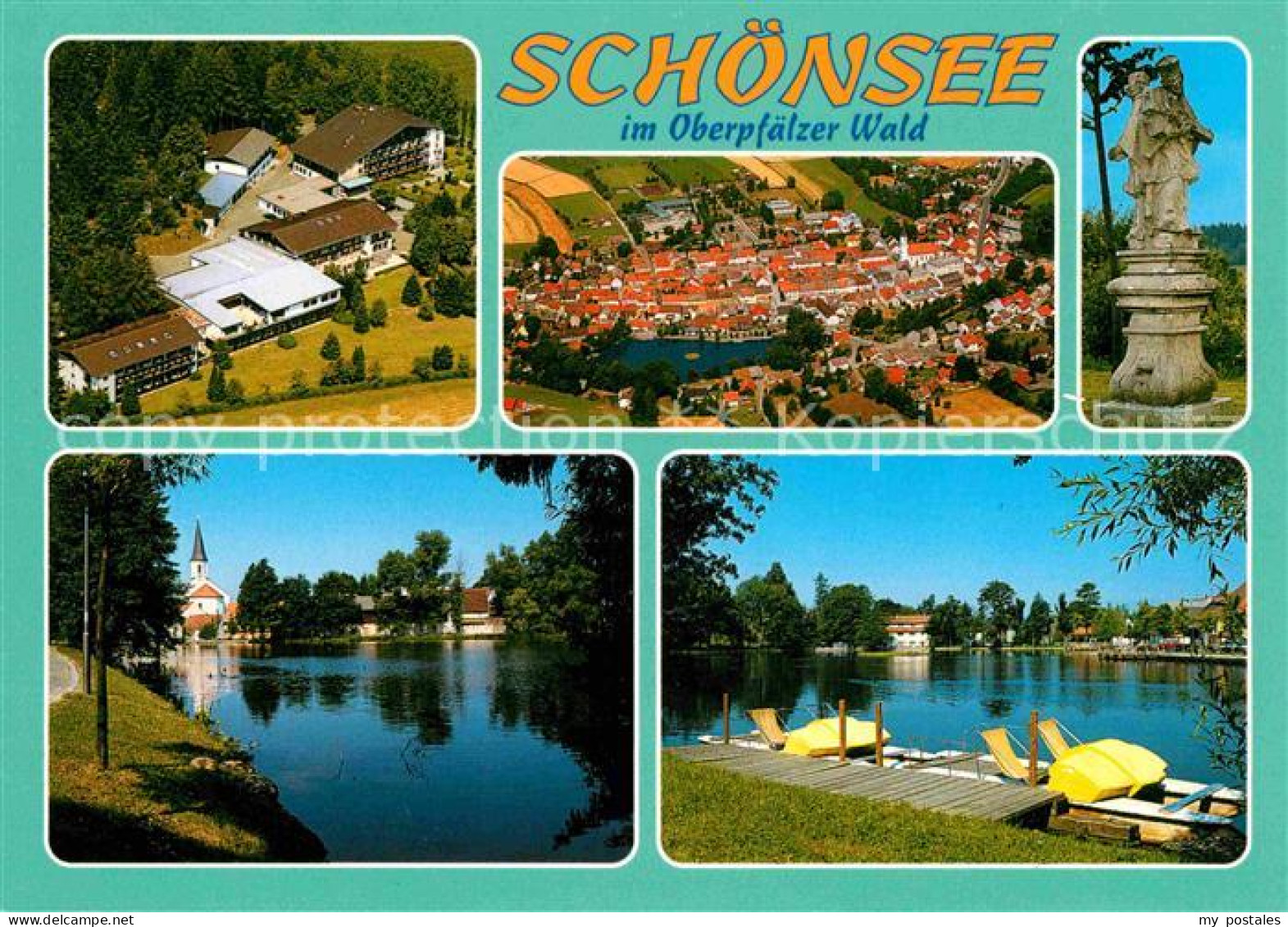 72720536 Schoensee Panorama See Bootshafen Denkmal Schoensee - Other & Unclassified