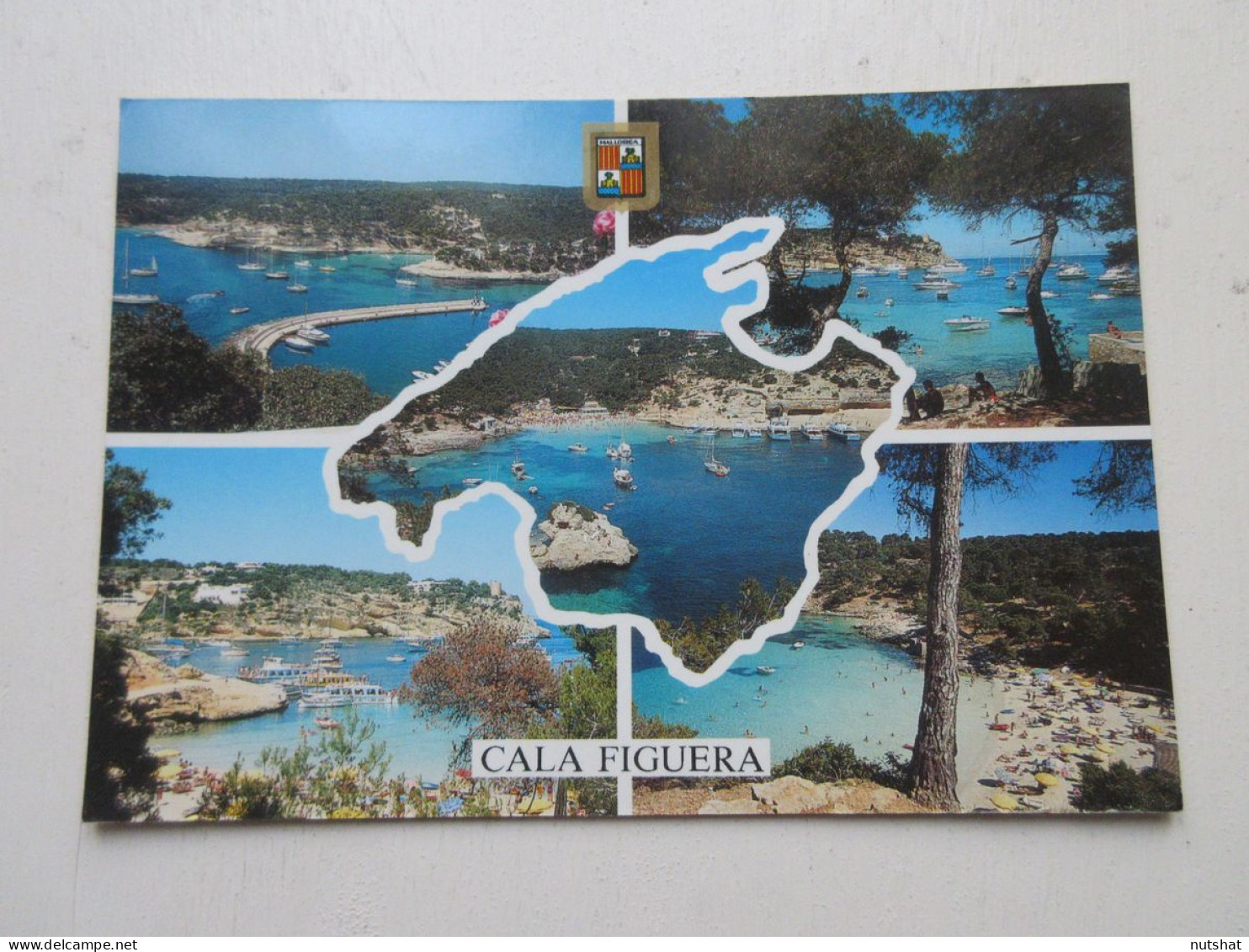 CP CARTE POSTALE ESPAGNE ILES BALEARES MAJORQUE CALA FIGUERA Avec Blason         - Mallorca