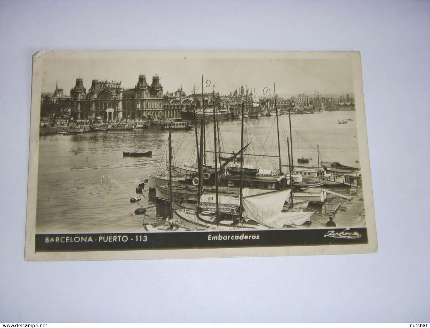 CP CARTE POSTALE ESPAGNE BARCELONE Le PORT EMBARCADERE - Ecrite - Barcelona