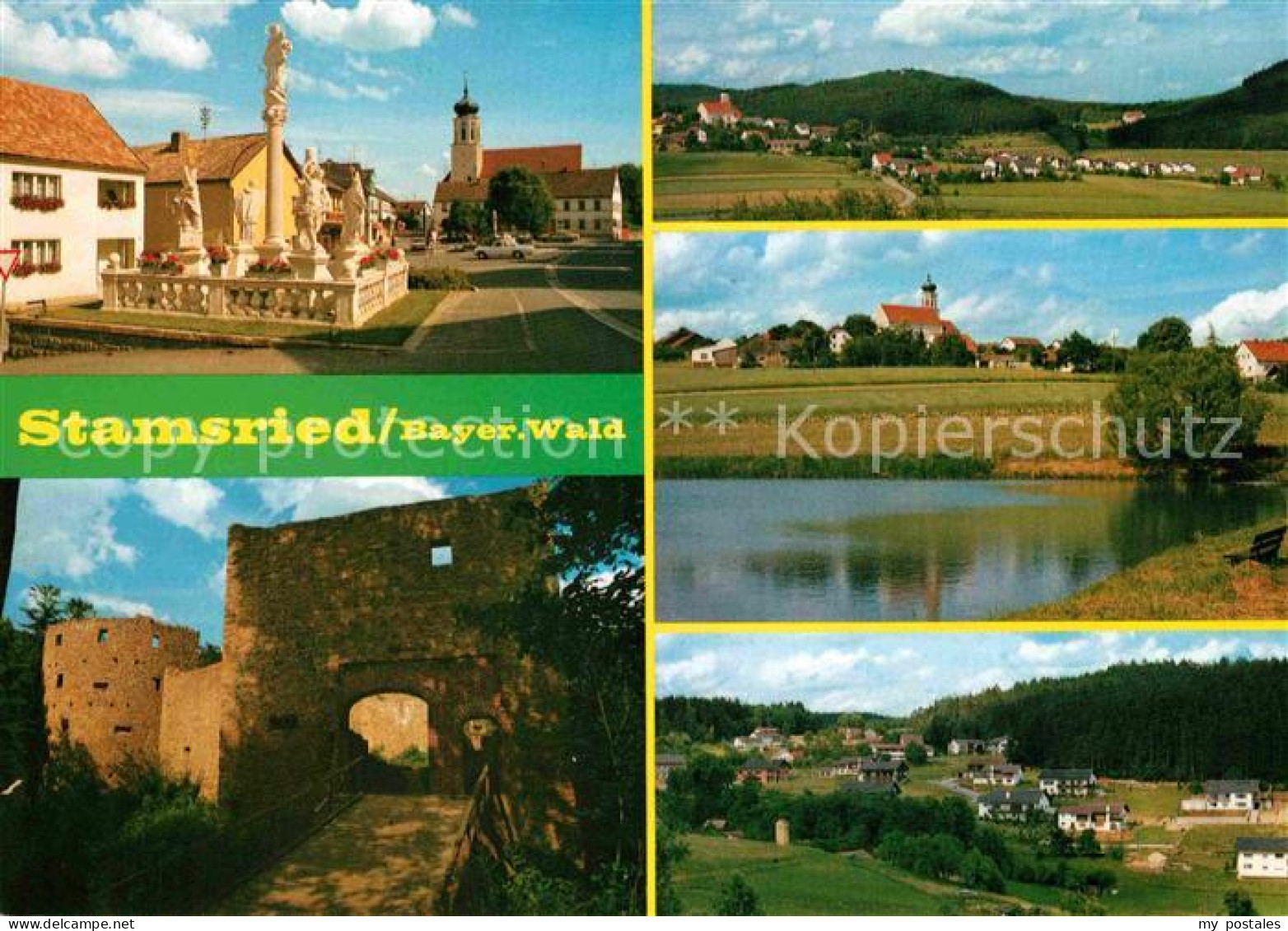 72720532 Stamsried Mariensaeule Panorama Burgruine Kuernburg  Stamsried - Other & Unclassified