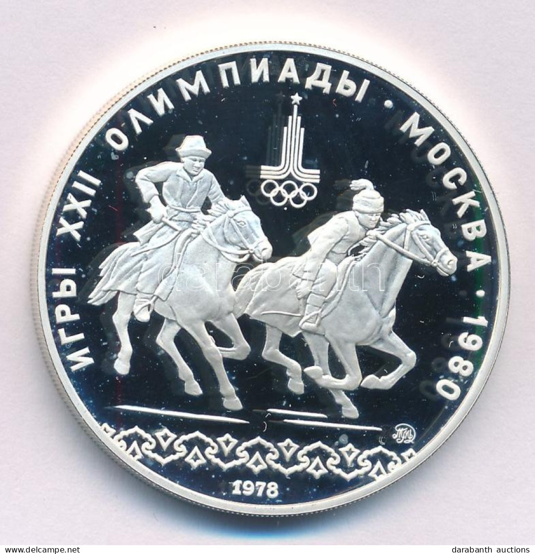 Szovjetunió 1978. 10R Ag "Moszkvai Olimpia 1980 - Lovas Sportok" T:AU (PP) Folt Soviet Union 1978. 10 Roubles Ag "Moscow - Unclassified
