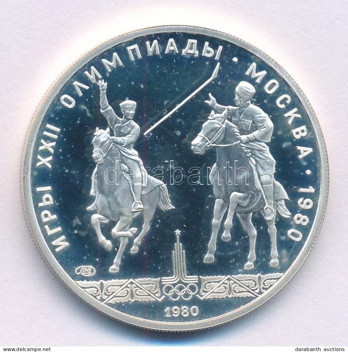 Szovjetunió 1980. 5R Ag "Moszkvai Olimpia 1980 - Lovas Isindi" T:PP Folt Soviet Union 1980. 5 Roubles Ag "Moscow Olympic - Unclassified