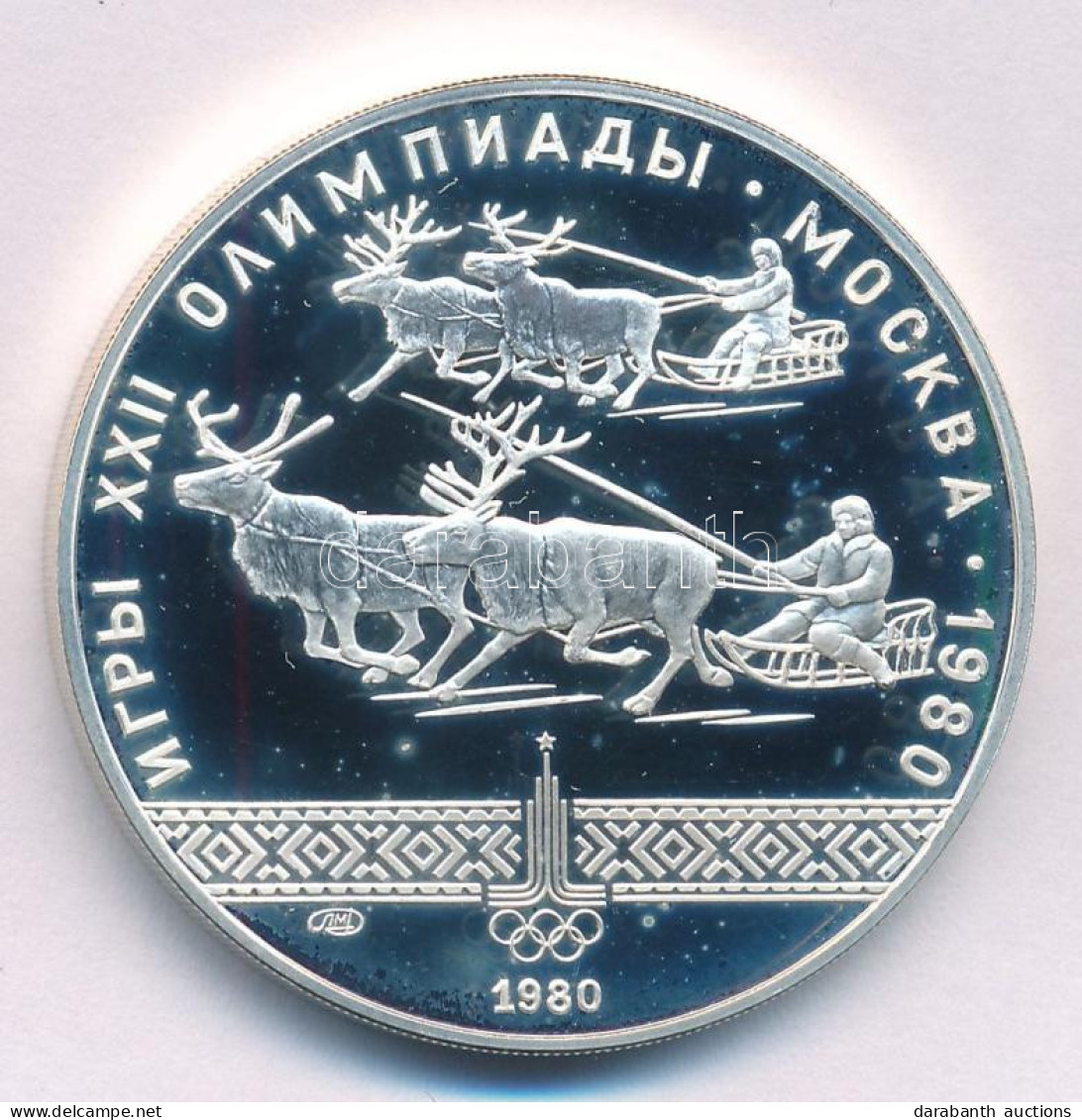 Szovjetunió 1980. 10R Ag "Moszkvai Olimpia 1980 - Rénszarvas Verseny" T:PP Folt Soviet Union 1980. 10 Roubles Ag "Moscow - Zonder Classificatie