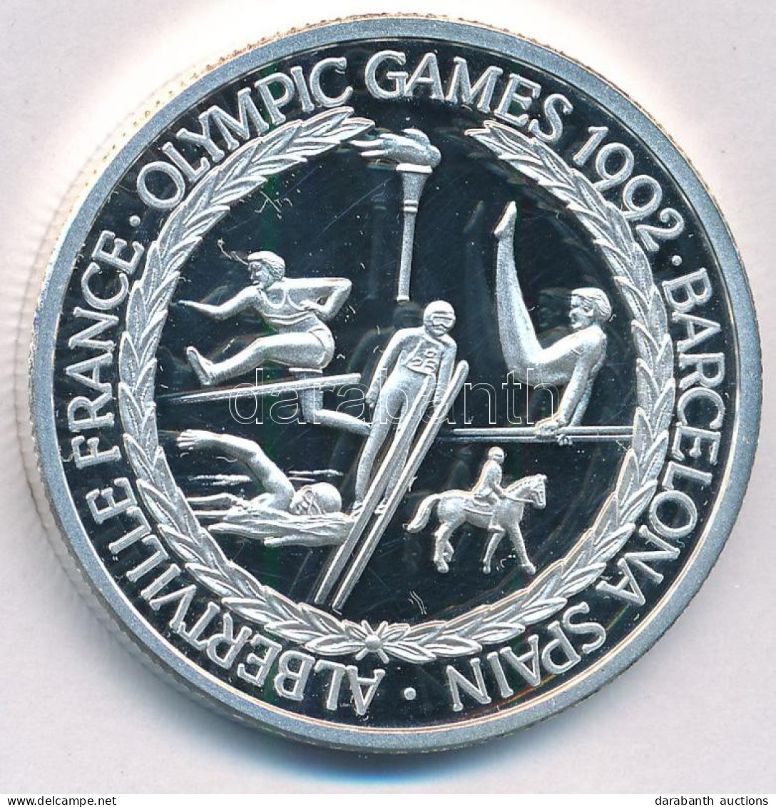 Turks- és Caicos-szigetek 1992. 20C Ag "1992 Olimpia - Barcelona - Gimnasztika, Lovaglás, Síugrás, Úszás, Atlétika" T:PP - Unclassified