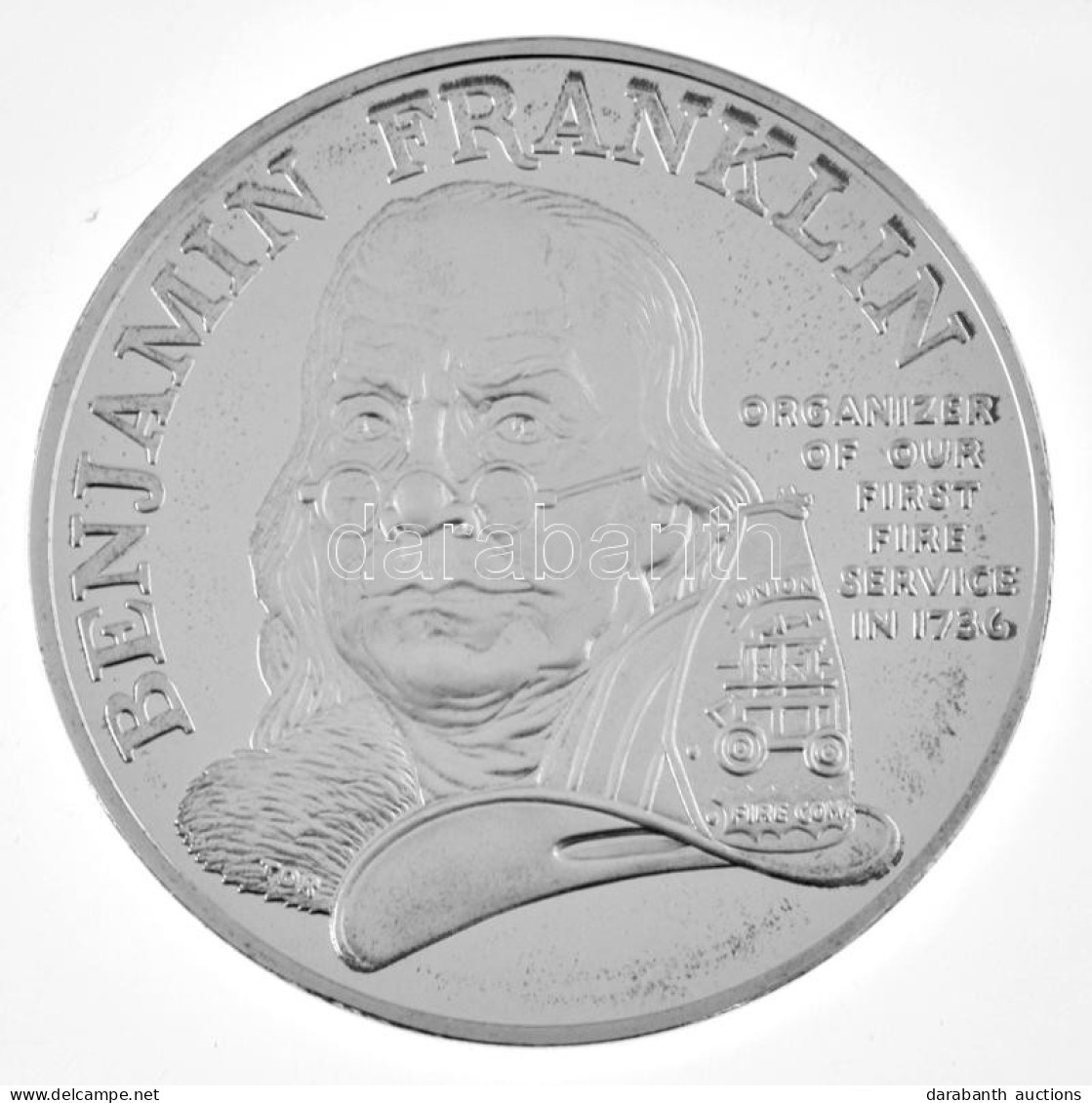 Amerikai Egyesült Államok DN "Benjamin Franklin" Kétoldalas Ag Emlékérem Kapszulában, Dísztokban, Tanúsítvánnyal "Philad - Ohne Zuordnung