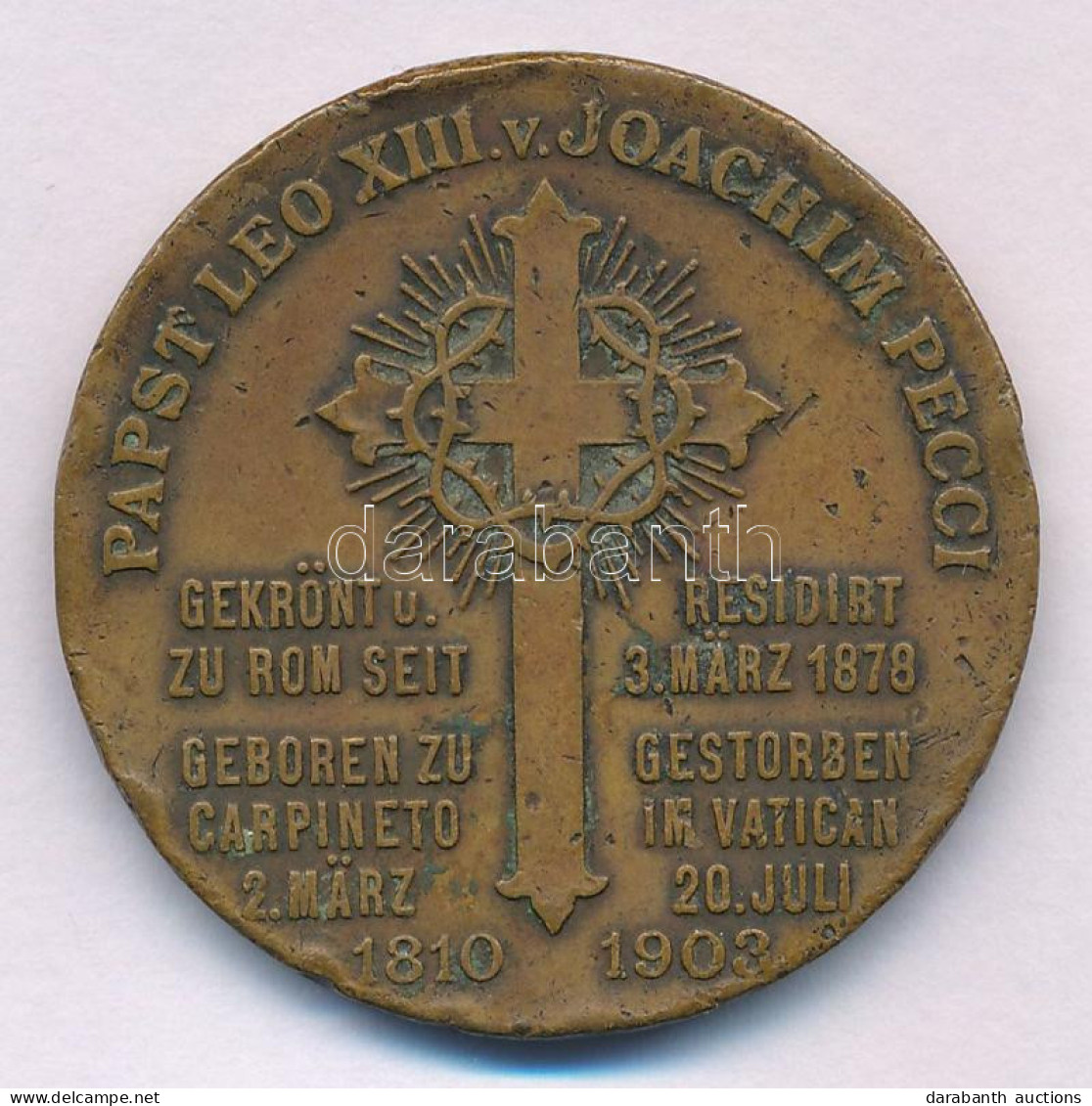 Ausztria(?) DN "Papst Leo XIII V. Joachim Pecci - Gekrönt U. Residirt Zu Rom Seit 3. März 1878 - Geboren Zu Carpineto 2. - Zonder Classificatie