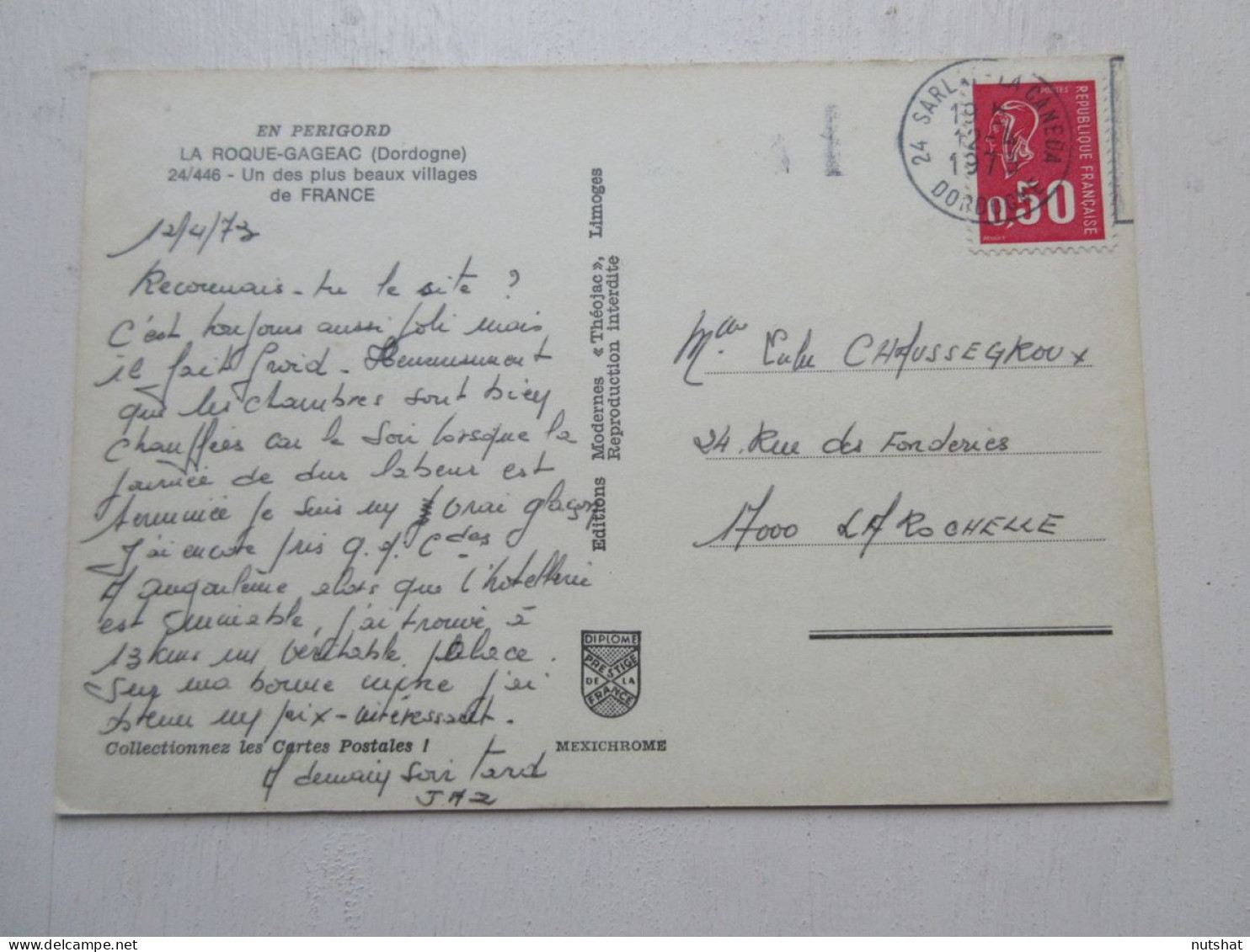 CP CARTE POSTALE DORDOGNE La ROQUE GAGEAC PLUS BEAUX VILLAGES De FRANCE          - Other & Unclassified