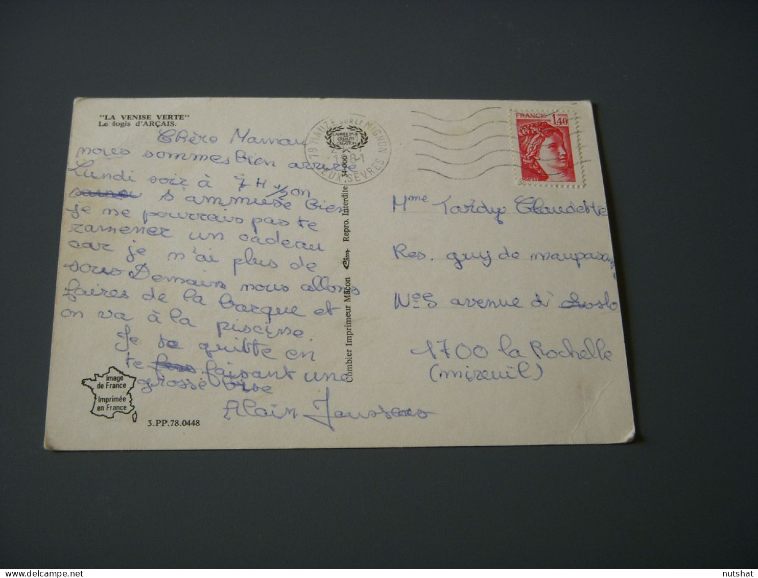 CP CARTE POSTALE DEUX SEVRES Le LOGIS D'ARCAIS VENISE VERTE - Ecrite En 1981 - Other & Unclassified