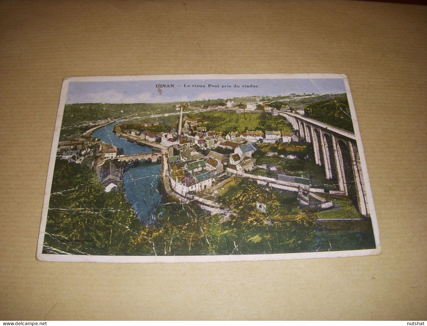 CP CARTE POSTALE COTES D'ARMOR DINAN Le VIEUX PORT Pris Du VIADUC ECRITE En 1962 - Dinan