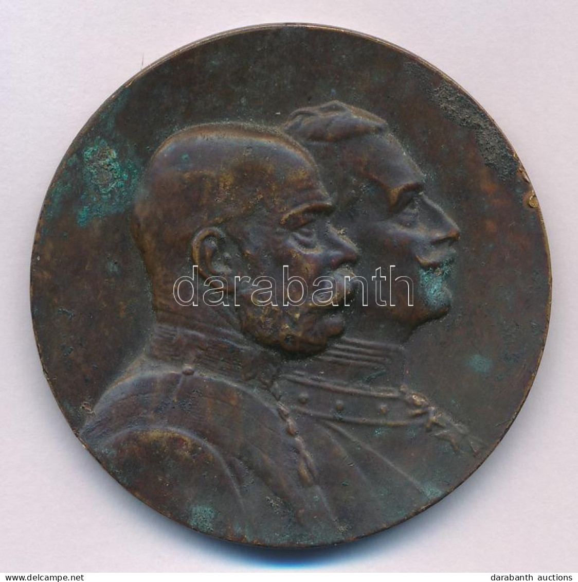 Osztrák-Magyar Monarchia ~1914-1915. "Ferenc József és II. Vilmos / Limanovai Csata" Kétoldalas Bronz Emlékérem (50mm) T - Non Classés