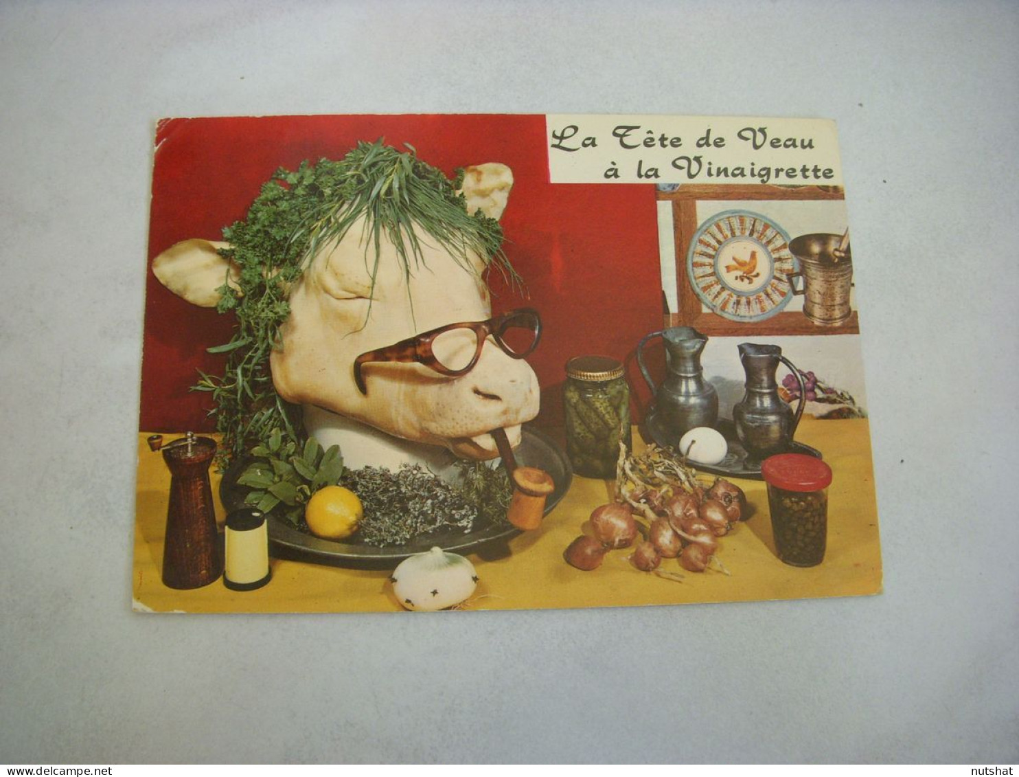 CP CARTE POSTALE CORREZE RECETTE TETE De VEAU A LA VINAIGRETTE - Ecrite En 1976 - Recettes (cuisine)