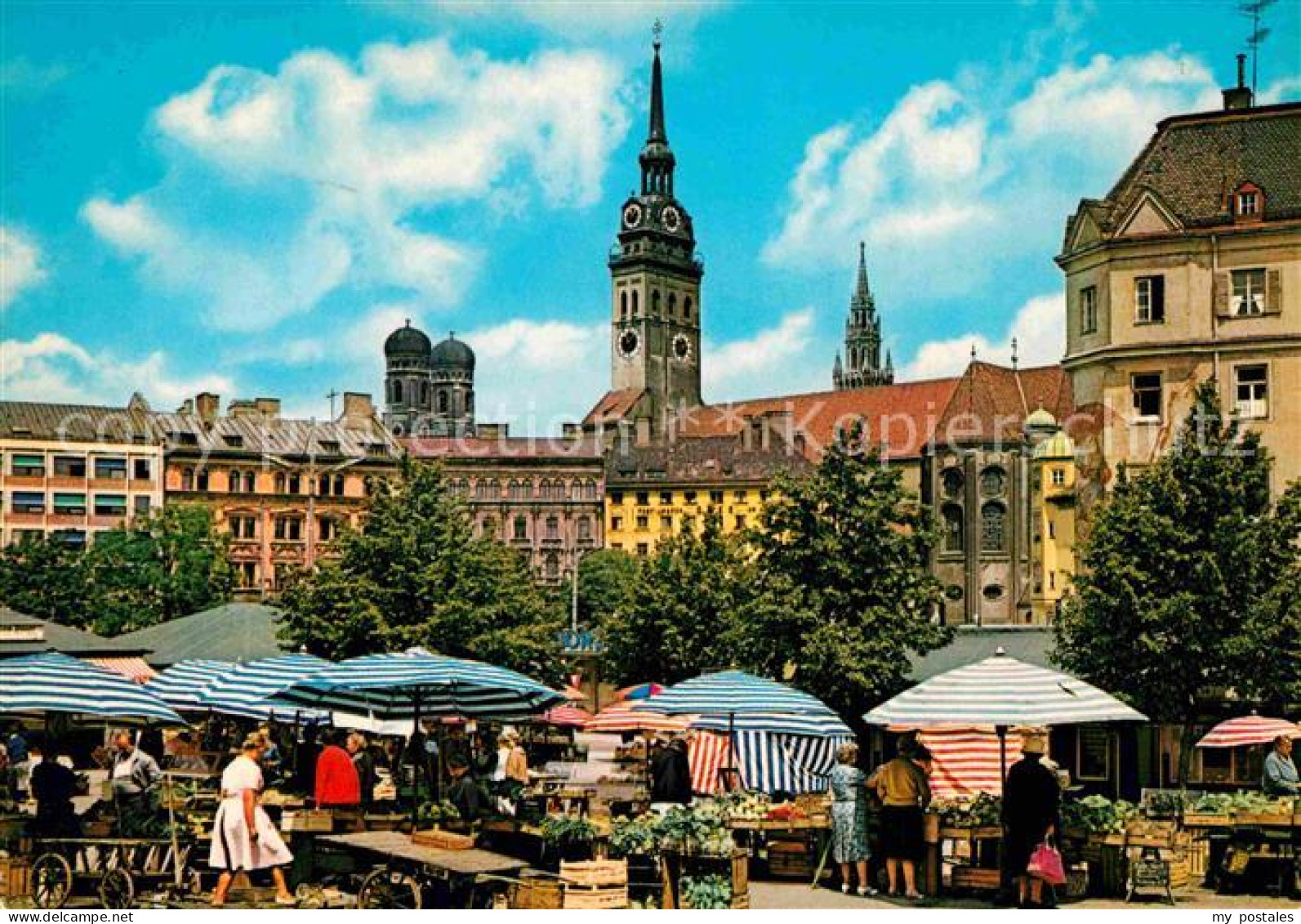 72720522 Muenchen Viktualienmarkt Frauenkirche Muenchen - Muenchen