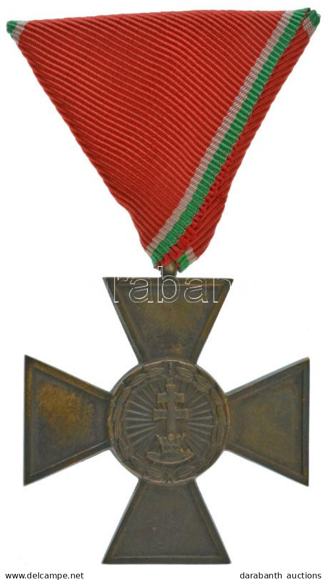 1939. "Magyar Bronz Érdemkereszt" Bronz Kitüntetés, Eredeti Mellszalagon T:XF  Hungary 1939. "Hungarian Bronze Merit Med - Unclassified
