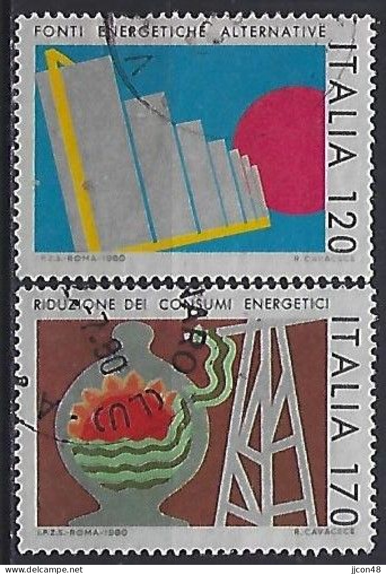 Italy 1980  Energiesparen (o) Mi.1682-1683 - 1971-80: Used